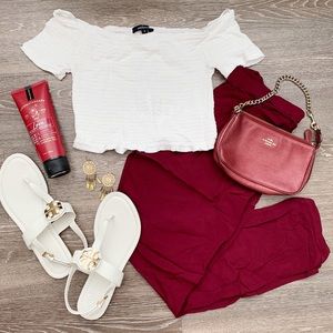 Pearly White Tory Burch Sandals